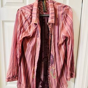 Aratta Silent Journey Gorgeous Flowery Semi Sheer Top